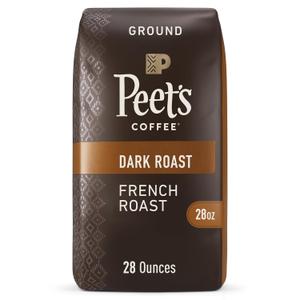 Peet's Coffee, Dark Roast Ground Coffee - French Roast 28 Ounce Bag, Best By 01/19/26