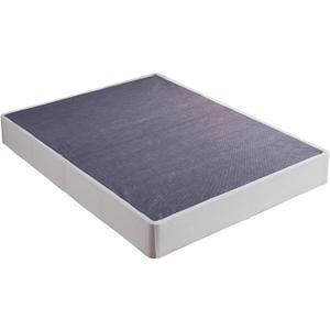 Signature Design by Ashley 10" Mattress Box Spring with Metal Foundation, King, White