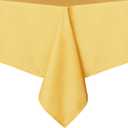 sancua Rectangle Tablecloth - 60 x 84 Inch - Stain and Wrinkle Resistant Washable Polyester Table Cloth, Decorative Fabric Table Cover for Dining Tables, Buffet Parties and Camping, Yellow