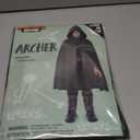 Spooktacular Creations Halloween Child Boy Green Hooded Archer Cape, Kids Medieval Wizard Outfit for Cosplay Themed Parties (Medium(8-10 yrs))