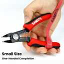 KAIWEETS Wire Cutters 6-Inch Flush Pliers with Supplementary Stripping, Cutting Pliers, Handy and Slim Diagonal Cutters, Sharp Snip