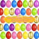 SpringFlower 240 PCS 2.3 inch Plastic Easter Eggs Plus 2 Golden Eggs, Empty Fillable Eggs, Plastic Eggs Bulks for Easter Basket Stuffer, Easter Party Favor, Easter Egg Hunt