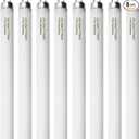Konideke 8 Pack 24 inch F17T8/841 17 Watts Light Bulb, 2 Foot Straight Fluorescent Tube T8 Tube Light, 4100K Cool White 1400 Lumen G13 Medium Bi-Pin Cap 8 Count