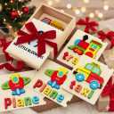 Montessori Wooden Puzzle for Toddlers  Educational Puzzles for Kids Ages 3-5, Fun Learning Toys for 3-Year-Olds, Fine Motor & STEM Development, Vehicle-Themed Gift for Preschoolers