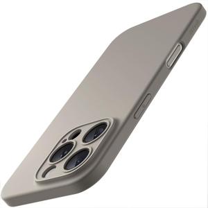 JETech Slim Case for iPhone 16 Pro Max 6.9-Inch with Camera Lens Full Protection, Ultra-Thin Lightweight Matte Finish Minimalist Protective Phone Cover (Natural Titanium)