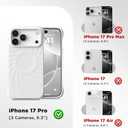 for iPhone 17 Pro Case, Compatible with MagSafe, Screen Protector +[Integrated Silicone Camera Control Button], Shockproof Protective Magnetic Case for iPhone 17 Pro 6.3", White