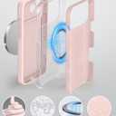 Silicone Case for iPhone 17 pro with Magnetic Stand, Pink | Upgraded Camera Lens Protection, Military-Grade Drop Shockproof, Anti-Scratch Microfiber Lining Silicone Case