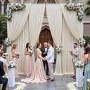 20ftx12ft Beige Backdrop Curtains for Parties, Wrinkle Free Polyester Beige Photo Backdrop Drapes 4 Panels 12 ft Long Back Drop Cloth for Wedding Birthday Photography Background
