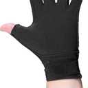OTC Resting Splint Glove, 5 Finger Semi-Rigid Splints, Open Tips, Black, Left Hand, Large