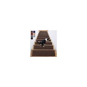 ANTDLE Stair Treads NonSlip 16 Pack 8"x30"  Carpet Stair Runner for Indoor Wooden Steps with TPE Backing & AntiSkid Surface, Reusable Adhesive Safety Rug for Kids/Elder/PetFriendly  Brown
