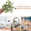 Cabilock 4Pcs Artificial Eucalyptus Candle Rings Wreaths for Pillar Candles Boho Wedding Table Centerpieces Spring Home Party Decor