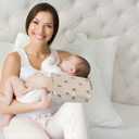 TEUOPIOE Baby Feeding Arm Pillow, Soft Cotton Multi Functional Bottle Nursing Pillow for Newborns,Expandable Breastfeeding Arm Support Cushion for Mom and Baby, Portable and Washable (Brown)