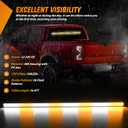 Nilight 144LED Traffic Advisor Strobe Light Bar with Controller Amber White