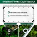 Clear Tarp 8x20ft, Clear Tarps with Grommets, 14 MiL Heavy Duty Waterproof with Reinforced Edge for Plant Greenhouse, Balcony, Garden, Pet Hutch, Roof.