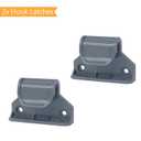 Retractable Baby Gate Replacement Parts Kit New Upgrade Retractable Dog Gate Replacement Hardware Mesh Pet Gate Full Set Wall Mounting Accessories with Brackets Latches Anchors and Screws, Gray