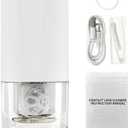 Portable Contact Lens Cleaner Machine for Soft & Colored Lenses - Fashionable Ivory White Ultrasonic Washer, USB Rechargeable for Daily Fast Cleaning & Travel