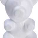Amosfun Modelling Polystyrene Foam Bear Mould White DIY Craft for Flower Arranging Gift Wedding Party Decoration 7.87x 5.12 Inch