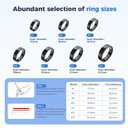 BIEMHA Smart Ring Health Tracker, Sleep/Exercise Monitoring, iOS/Android Compatible, IP68 Water Resistance, No Subscription Required, 5-Day Battery Life, Suitable for Both Women and Men (Black, 12)