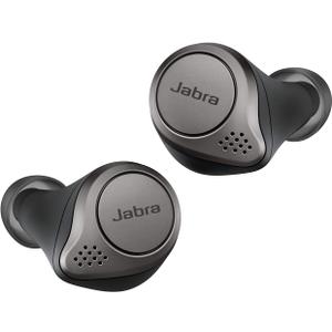 Jabra Elite 75t True Wireless Earbuds with Charging Case, Titanium Black  Active Noise Cancelling Bluetooth Earbuds with a Comfortable, Secure Fit, Long Battery Life, Great Sound