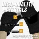 Winter Thermal Fingerless Gloves Mittens, Knitted Convertible Mittens Flap, Warm Gloves for Women and Men (Black)