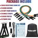 WIKDAY Exercise Resistance Bands with Handles for Working Out Workout Bands Set with Door Anchor for Physical Therapy, Yoga, Pilates