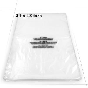 Becko US 18 X 24 (100 Count) Self Seal Clear Poly Plastic Bags with Suffocation Warning for Shipping, Packaging Clothes, Backpacks, Bedding, Dustproof & Permanent Adhesive