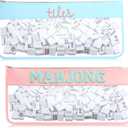 2 Pcs American Mahjong Bag Empty Mahjong Tiles Bag with Zipper Letters Mah Jong Carrying Bags American Mah Jong Accessory Case Only (Modern Style,Large)