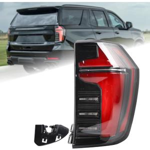 Red Trim LED Tail Light Rear Lamp Assembly Compatible for 2025 Chevy Suburban Tahoe Right Passenger Side 85050857 85742165