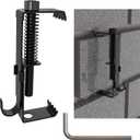 10 Pack Brick Hooks Clamps,Brick Wall Clips Brick Hangers, Stainless Steel Heavy Duty Brick Clips for Wall Hanging Adjustable No Drill Outdoor Indoor(10pcs), Black