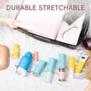 Bottle Covers for Travel, Leak Proof Elastic Sleeves, Travel Size Container Covers, Holiday Essentials for Women, Multiple Sizes Cover Suit for Various liquids Toiletries Bottles (8pcs)
