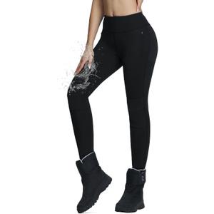 baleaf Women's Snow Pants Winter Thick Insulated Waterproof Fleece Lined Leggings Ski Hiking Outdoor Cold Weather Gear (Large, Black)
