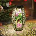 Larekook Hummingbird Solar Lanterns Outdoor Waterproof,13" Metal Hanging Christmas Decorative Lantern,Large Hummingbird Solar Lights for Outside Yard Porch Patio Garden Decor,Birthday Gifts for Women
