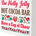 Christmas Cocoa Sign Have a Cup of Cheer Christmas Wooden Box Sign Hot Cocoa Decorative Desk Sign for Winter Xmas Holiday Hot Cocoa Bar Home Kitchen Shelf Decor 5 X 5 Inches