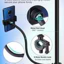 LMS Mic Stand Phone Holder, Flexible Phone Holder for Microphone Stand, iPhone Music Stand Holder Mount, Mic Stand Cell Phone Clip for iPhone 15 14 13 12 Pro Max Samsung Galaxy Pixel (Long, 16)