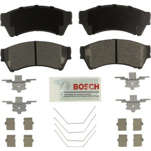 BOSCH BE1164H Blue Ceramic Disc Brake Pad Set With Hardware - Compatible With Select Ford Fusion; Lincoln MKZ, Zephyr; Mazda 6; Mercury Milan; FRONT