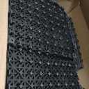 Happybuy Interlocking Tile 55PCS Black, Drainage Tiles 12" x 12"x 0.6 Splicing, Soft PVC Interlocking Floor Tiles, Non-Slip Drainage Holes for Restroom, Bathroom, Kitchen, Pool, Wet Area