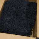 Smiry Luxury Chenille Bathroom Rugs 36x24, Extra Soft and Absorbent Shaggy Bath Mat, Machine Washable, Non-Slip Plush Carpet Runner for Tub, Shower, and Floor, Home Decor Accessories, Black