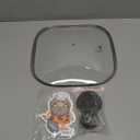 IFITTING Square Glass Lid, Clear Tempered Glass Vented Square Pan Lid, Replacement Cookware, Frying Pan Cover, 1Pack, inner diamater 10.86'' outer diameter 11.41'', Not Universal