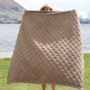 Bedsure GentleSoft Light Brown Throw Blanket for Couch - Checkered Fleece Blankets Gifts for Kids Girls, Cute Soft Cozy Throw for Bedroom Home Decor Gifts, 50x60 Inches