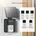 Doorbell Solar Charger Compatible for Ring Video Doorbell 3/3 Plus/4/Battery Doorbell Plus/Battery Doorbell Pro(2-Prong Port), QIBOX 2.9W Adjustable Efficient Solar Panel Mount for Doorbell Camera