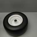 13x6.50-6 Flat Free Tire and Wheel with 3/4" & 5/8" Bearings, 13x6.50-6 Lawn Mower Tires for Zero Turn Mower, Riding Lawn Mower for Commercial Grade Lawn, Garden, 4"-7.2" Centered Hub (2 Pack)