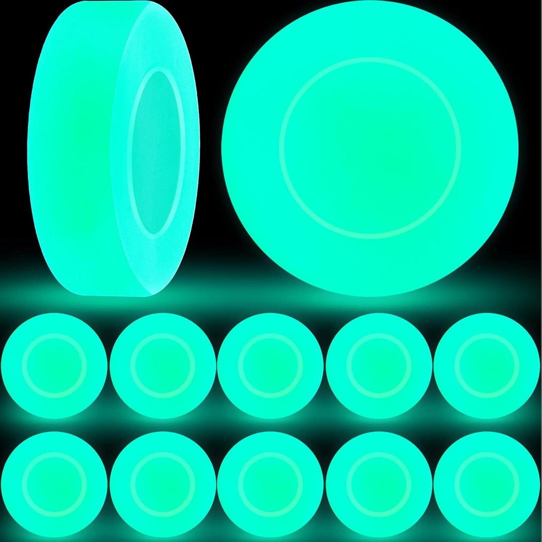 Deekin Ice Hockey Puck Glow in The Dark Pucks Green Floor Party Pucks Bulk Street Hockey Puck for Youth Adults Outdoor Games Gifts Practicing & Training