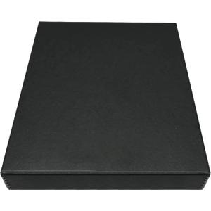 Golden State Art, Archival Folio Storage Box 11x14, Clamshell Design with Metal Edge, Preserve And Store Photos Documents Cards Prints Arts Crafts DIY, Black