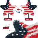 Chillchard 2 Pack Star Topiary Trees Artificial Outdoor with Pot & Sipke, 25.6 Inch Red White Blue Patriotic Topiary for Front Porch, Patriotic Decorations for 4th of July, Memorial Day