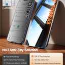 TORRAS Uncrackable 9H+ for iPhone 17 Pro Max Privacy Screen Protector [ 12FT Military-Grade Anti Shatter] [Top 25 Anti Spy, Data Protection] Full Coverage Tempered Glass, 2-Pack 6.9"