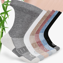 Diabetic Socks for Men,6 Pairs Non Binding Crew Diabetic Socks for Men Size 9-12