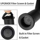 Gas Can Spout Replacement Universal Kit Leakproof Angle Nozzles Gasket Filter Screen Vent Cap Drill Bit for Old Style Gas Can Compatible with Midwest Blitz Gott Rubbermaind Essence Scepter (4black)