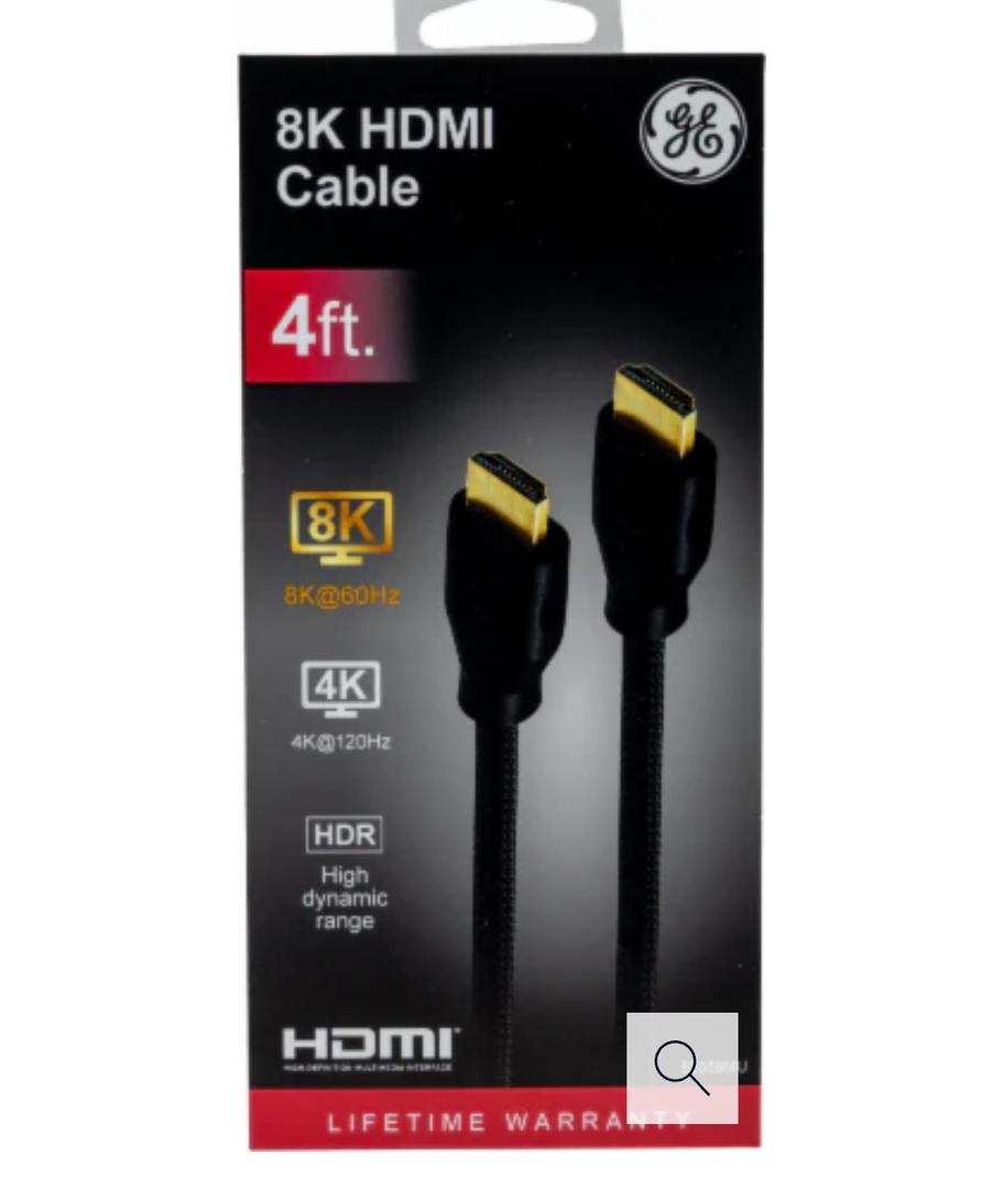 GE 8k HDMI 2.1 Cable 6 ft