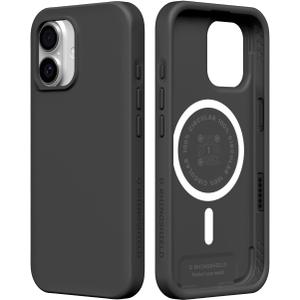 RhinoShield Phone Case Compatible with MagSafe for iPhone 17 | SolidX - Reinforced Shock-Absorbing Protection, Minimal and Slim Design with Military Grade Drop Protection - Classic Black