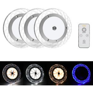 BlueFire RV Interior Lights - 600LM Dimmable LED Ceiling Dome Lights, 4 Colors, 12-18V Fixture with Dimmer Switch for Under Cabinet, Camper Van, Truck, Motorhome, Boat (3 Pack)